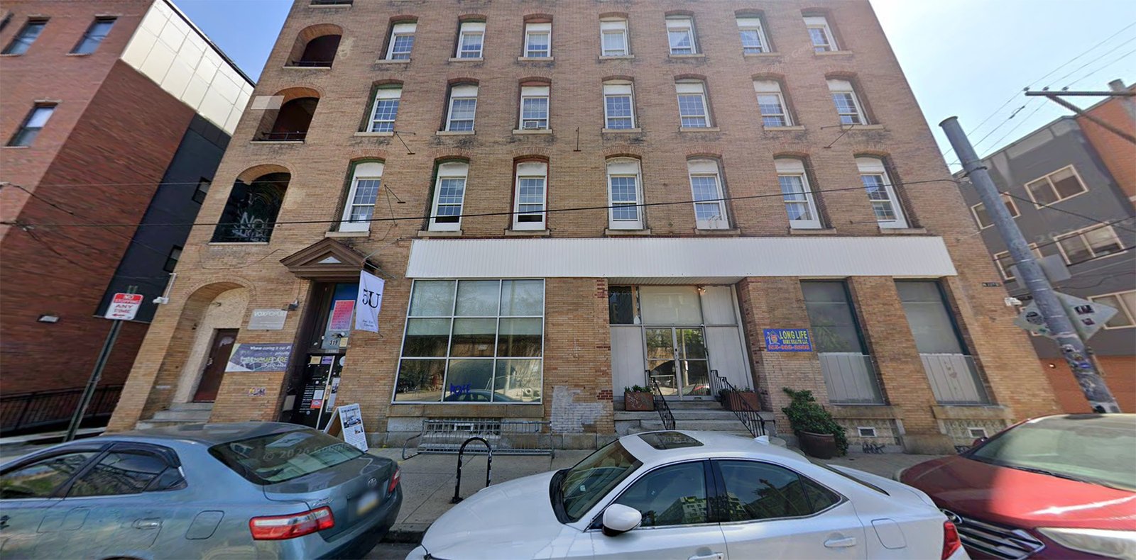 Exterior view of Vox Populi Gallery in Philadelphia, an artist-run contemporary art collective where Emily-Kate Niskey was an original member.